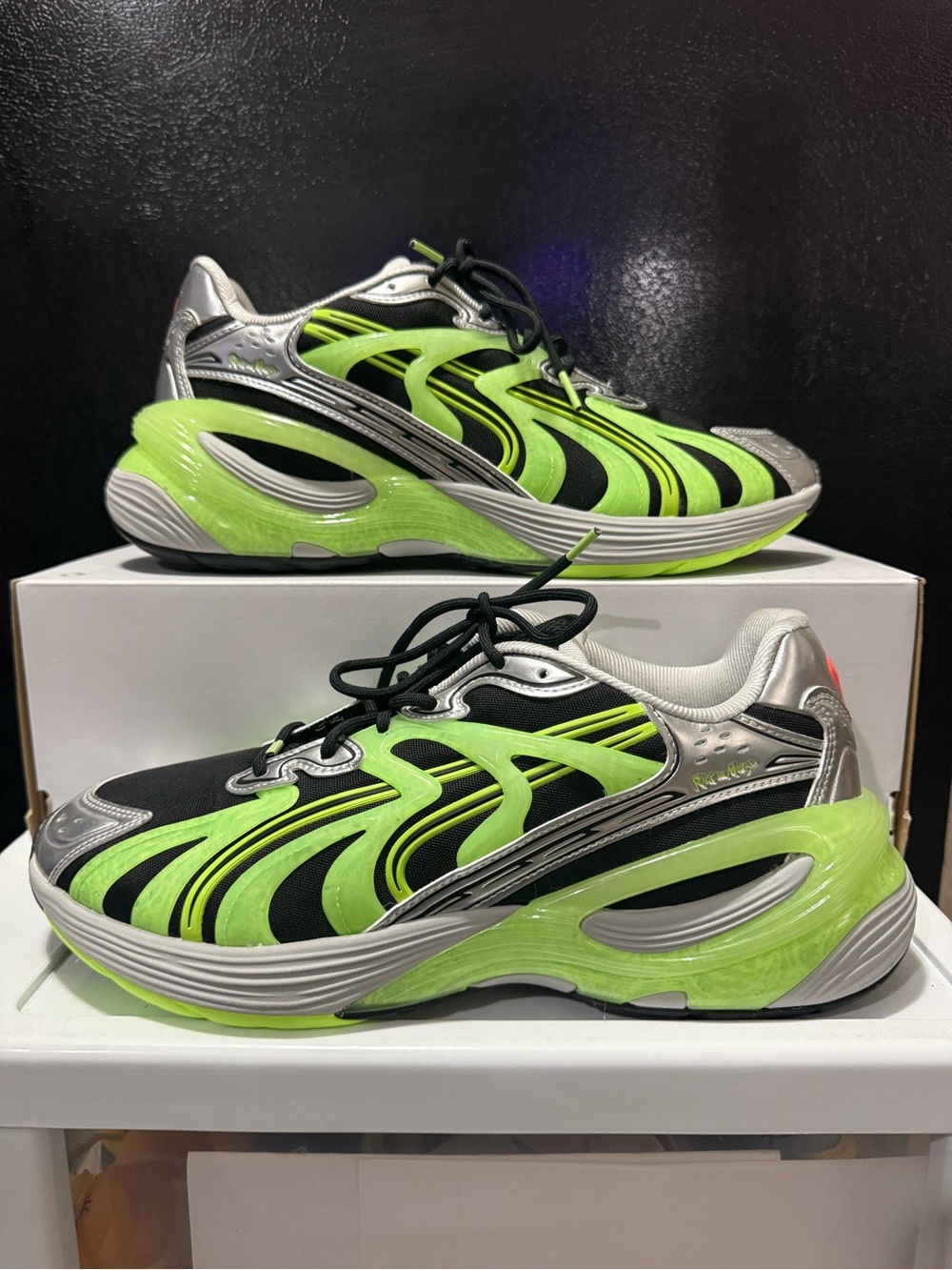 Puma MB.03 Rick & Morty Black Green Silver Inverse Shoes 404414-01 Men 12 Lamelo